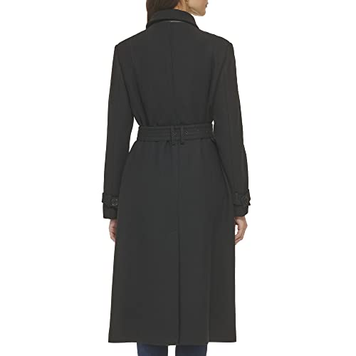 Women's Flared Trench Slick Wool Coat