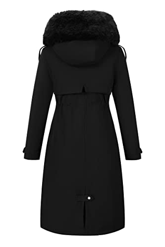 Women's Puffer Jacket Lightweight Quilted Hooded Long Down Alternative Coat with Belt