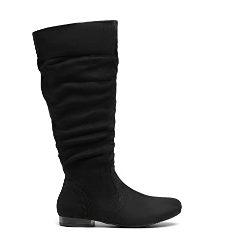 21KrsZDM4qL.jpg Women's Wide Calf Knee High Pull On Fall Weather Winter Boots