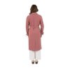 Women's Notch Collar Crepe Trench with Belt