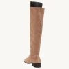 Womens Knee High Boots Round Toe Chunky Block Heels Suede Fashion Winter Booties