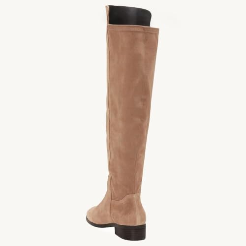 Womens Knee High Boots Round Toe Chunky Block Heels Suede Fashion Winter Booties