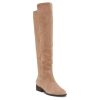 Womens Knee High Boots Round Toe Chunky Block Heels Suede Fashion Winter Booties