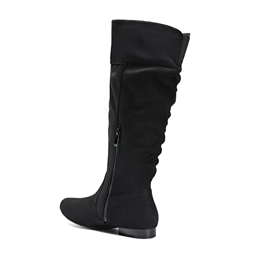 21mRvR-1qL.jpg Women's Wide Calf Knee High Pull On Fall Weather Winter Boots