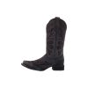 21xJNQODSNL.jpg Women's Leather Cowgirl Embroidered Square Toe Boot Pull-on Comfortable Fit Western Style