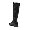 310fWgzoKWL.jpg Women's Knee High Boots Low Block Heel Riding Boots Round Toe Side Zipper Biker Motorcycle Buckle Boots