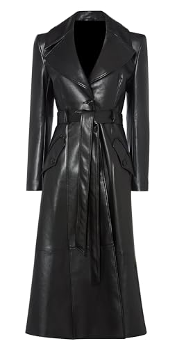 310vQ9jNPXL.jpg Elegance Redefined Womens Real Leather Designer Long Trench Coat - Winter Wear