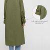 313VruxPKmL.jpg Womens Long Trench Coat Oversized Double Breasted Windproof Classic Lapel Casual Fall Overcoat