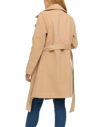 314m4cqLowL.jpg Trench Coat for Women – Double-Breasted Long Winter Faux Wool Coat