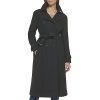 Women's Flared Trench Slick Wool Coat