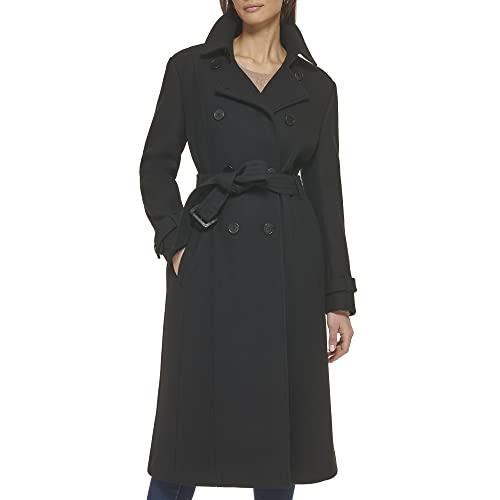 Women's Flared Trench Slick Wool Coat