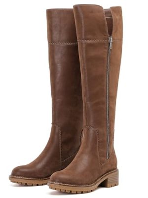 Women's Knee High Boots Stylish Comfort Round Toe Tall Riding Combat Boot Classic Fashion Fall Winter Boots for Women.