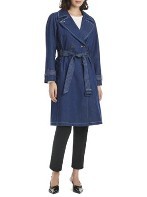 Women's Denim Trench Coat