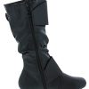 319PGupgE4L.jpg Women's Klein-70 Closed Round Toe Buckle Slouch Flat Heel Mid-Calf Boot