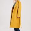 31BZ82764L.jpg Womens Long Wool Pea Coats Notched Collar Open Front Woolen Blend Trench Coat with Belt