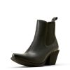 Womens Bradley Pointed Toe Chelsea Casual Boots Ankle Mid Heel 2-3" - Brown