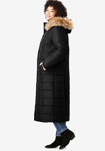 31DAgdD29sL.jpg Women's Plus Size Maxi Length Quilted Puffer Jacket