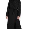 Women's Slim Fit Double-Faced Soft Blend Wrap Tie Belt – Long Wool Coat