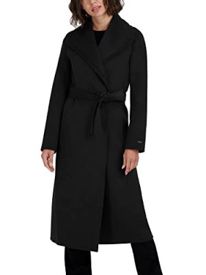 Women's Slim Fit Double-Faced Soft Blend Wrap Tie Belt – Long Wool Coat