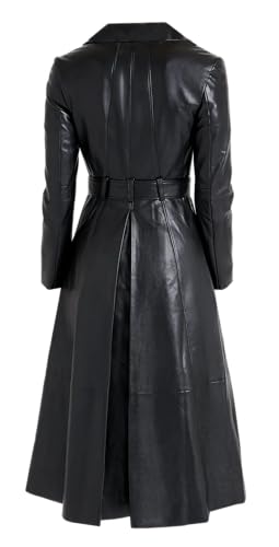 31FNByzieUL.jpg Elegance Redefined Womens Real Leather Designer Long Trench Coat - Winter Wear