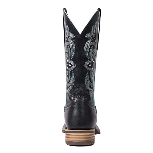 31Fjt1YUN1L.jpg Women Western Boots Hand Painted, Square Toe, Full Grain Cowhide, 4-Layer Composite Sole(PLT203604)