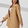 Women's Trench Coat Breasted Classic Lapel Overcoat Outerwear Coat Spring and Autumn loose Casual coat