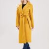 31IrO27KrfL.jpg Womens Long Wool Pea Coats Notched Collar Open Front Woolen Blend Trench Coat with Belt