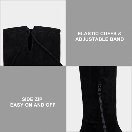 Women's 998 Suede Over The Knee High Boots Low Flat Heel Thigh High Boots for Women