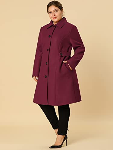 31JFIxUwryL.jpg Women's Plus Size Single Breasted Belted Winter Long Coat