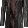 31KCsiE3HGL.jpg Leather Coat Women - Real Lambskin Women's Long Leather Car Coat