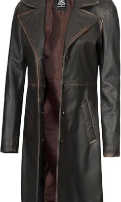 Leather Coat Women - Real Lambskin Women's Long Leather Car Coat