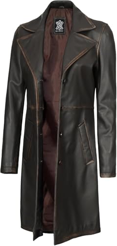 31KCsiE3HGL.jpg Leather Coat Women - Real Lambskin Women's Long Leather Car Coat