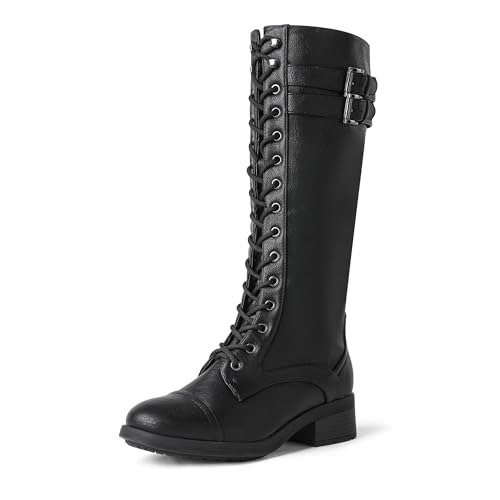 31Kj3zotwoL.jpg Women's Pu Knee High Riding Combat Boots