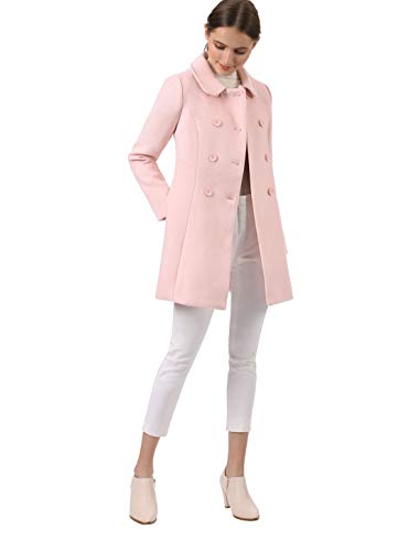 31LC0nB2YIL.jpg Women's Peter Pan Collar Double Breasted Winter Long Trench Pea Coat
