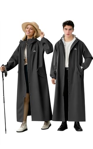 31Lupm9WKkL.jpg Lightweight Long Rain Coat for Women, Waterproof Raincoat with Hood, Packable Rain Jacket Windbreaker, Storage Bag