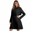 31MvtSXwYyL.jpg Women's Long Trench Coats Classic Double Breasted Jackets Water Resistant Turn Down Collar Belted Jacket