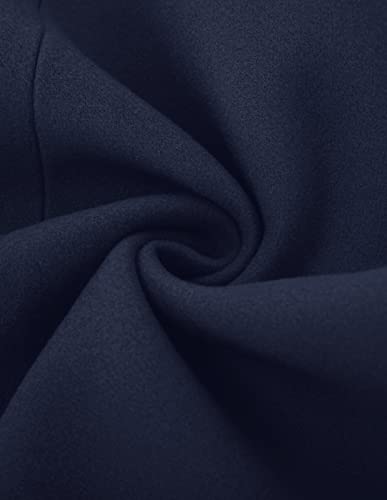 Women's Pea Coat Double Breasted A Line Long Trench Coat Winter Dress Coat with Pockets