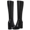 31Oi7Qk30bL.jpg Women's Faux Leather Tall Boots Fashion Square Toe Chunky Heel Knee High Boots with Side Zip