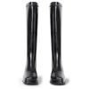 Fashion Knee High Boots Women Chunky Heel Square Toe Tall Boots for Women High Heel Black Side Zipper Long Boots