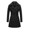 31QNvPv3DwL.jpg Women's Trench Coat Long Double Breasted Peacoat for Outerwear Trench Knee Length