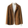 Women 100 Percent Wool Jacket Woolen Coat Winter Cashmere trench coat Slim wool coat