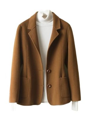 Women 100 Percent Wool Jacket Woolen Coat Winter Cashmere trench coat Slim wool coat