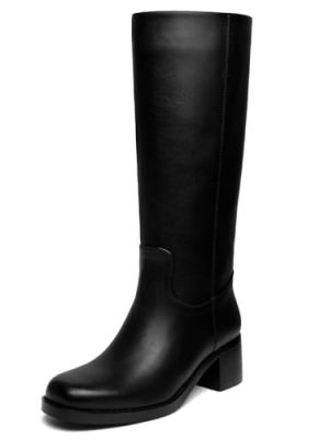 31QmSPc44oL.jpg Platform Women's Knee High Square Toe Chunky Block Heel Long Wide Calf Riding Pull On Campus Boots