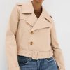 Women's Chino Crop Trench Coat
