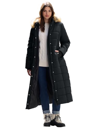 31TLFEJkVeL.jpg Women's Plus Size Maxi Length Quilted Puffer Jacket