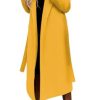 31UZe6nU7-L.jpg Womens Long Wool Pea Coats Notched Collar Open Front Woolen Blend Trench Coat with Belt