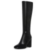 31Vd2gLjgL.jpg Women's Knee High Boots Faux Leather Square To Tall Boots Fashion Chunky Block Heel Long Boots with Side Zip