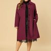 31YASKhdlWL.jpg Women's Plus Size Single Breasted Belted Winter Long Coat