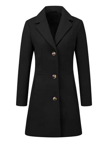 31Z73ciGGL.jpg Women's Trench Coats Single Breasted Long Outerwear Winter Coat