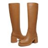 31ZnLMyYylL.jpg Knee High Boots for Women Square Toe Tall Boots Chunky Heeled Fashion High Boots with Side Zipper